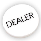 Bouton dealer noir ou blanc - DN - accessoire de poker - Rouge et Noir