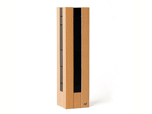 Campanile - casse - tête en bois jeu design - Rouge et Noir