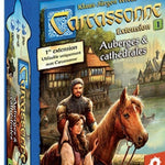 Carcassonne - Extension 1 - Auberges et Cathédrales - Jeu de plateau de stratégie à deux enfants - Rouge et Noir