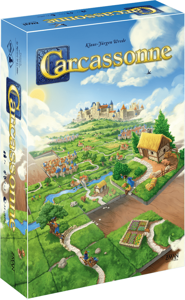 Carcassonne - Jeu de plateau de stratégie à deux enfants cadeau - 12a - Rouge et Noir