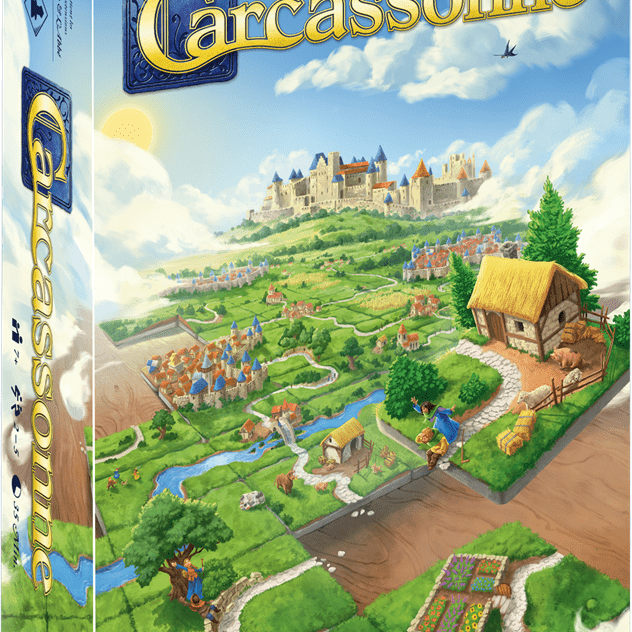 Carcassonne - Jeu de plateau de stratégie à deux enfants cadeau - 12a - Rouge et Noir