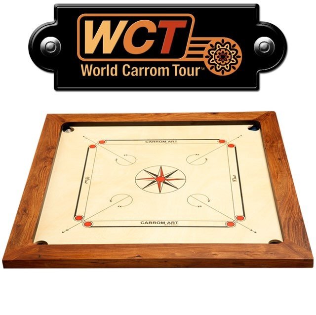 Carrom Art Compétition - Carrom cadeau bel objet - Rouge et Noir