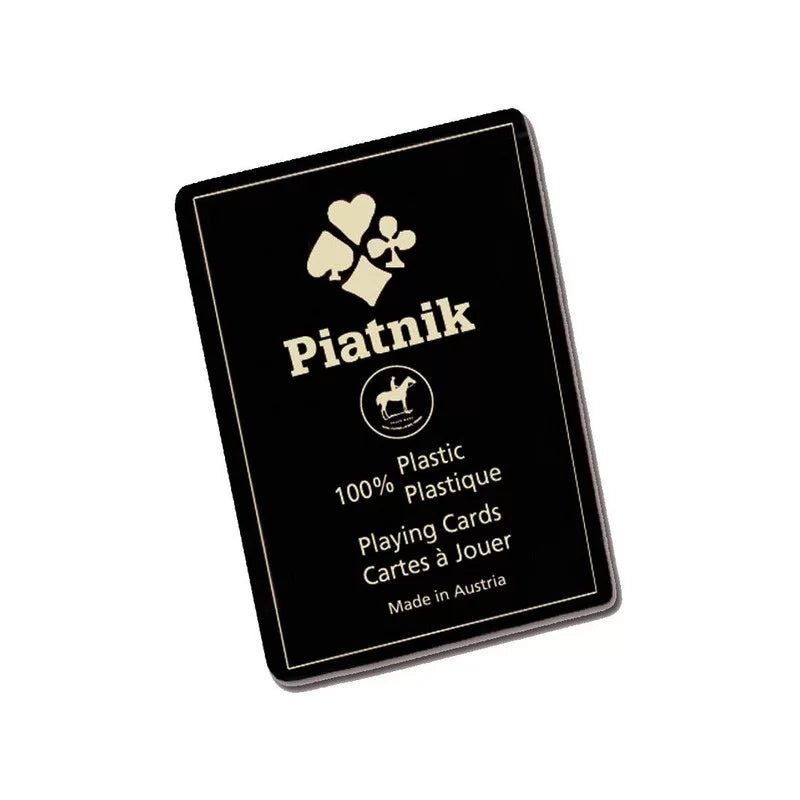 Cartes 100% plastique - 4 index - Piatnik - cartes de poker - Rouge et Noir