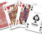 Cartes 100% plastique - 4 index - Piatnik - cartes de poker - Rouge et Noir