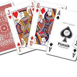 Cartes 100% plastique - 4 index - Piatnik - cartes de poker - Rouge et Noir