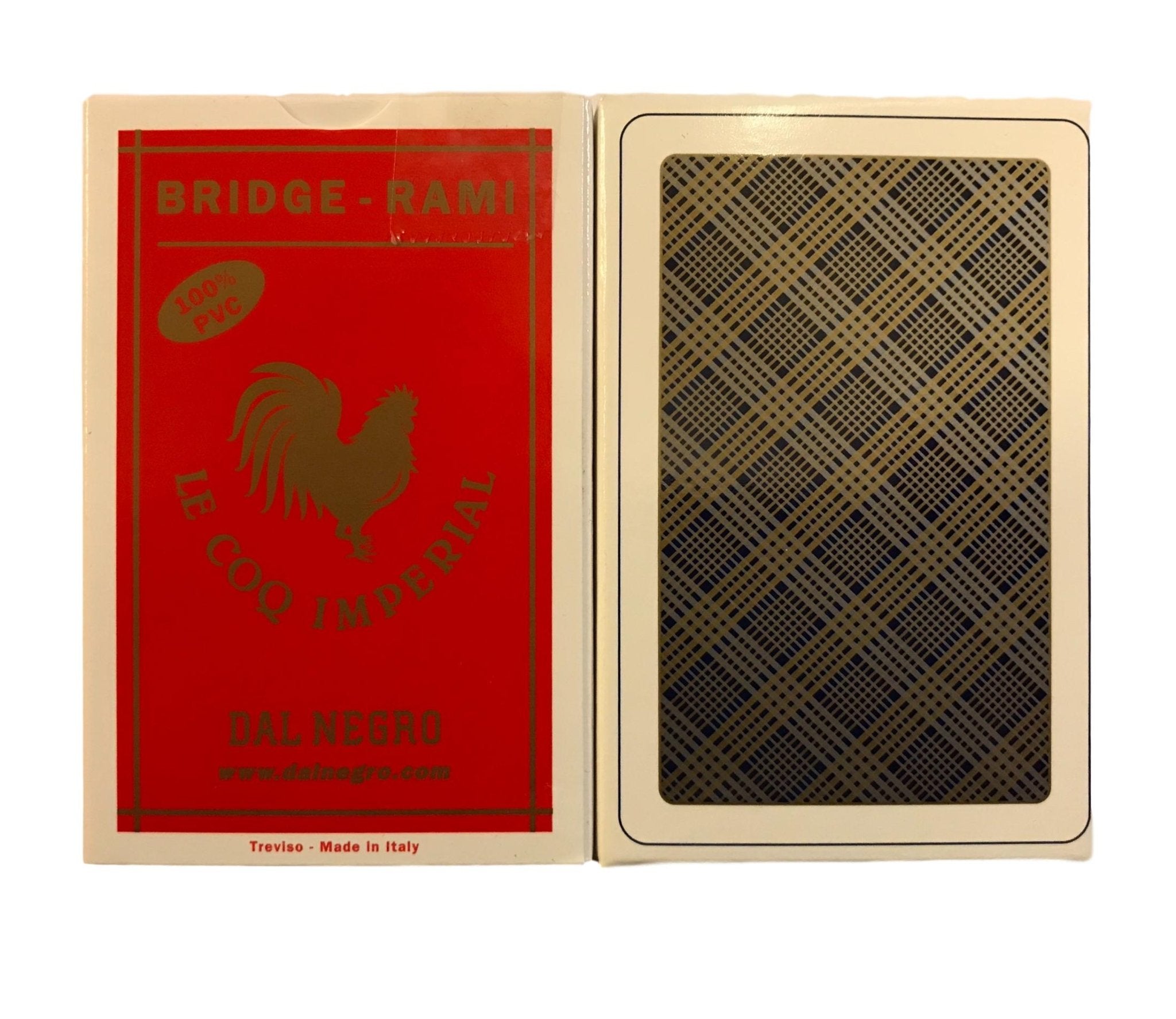 Cartes Bridge - Rami - 100% plastique (1 jeu) - Rouge et Noir