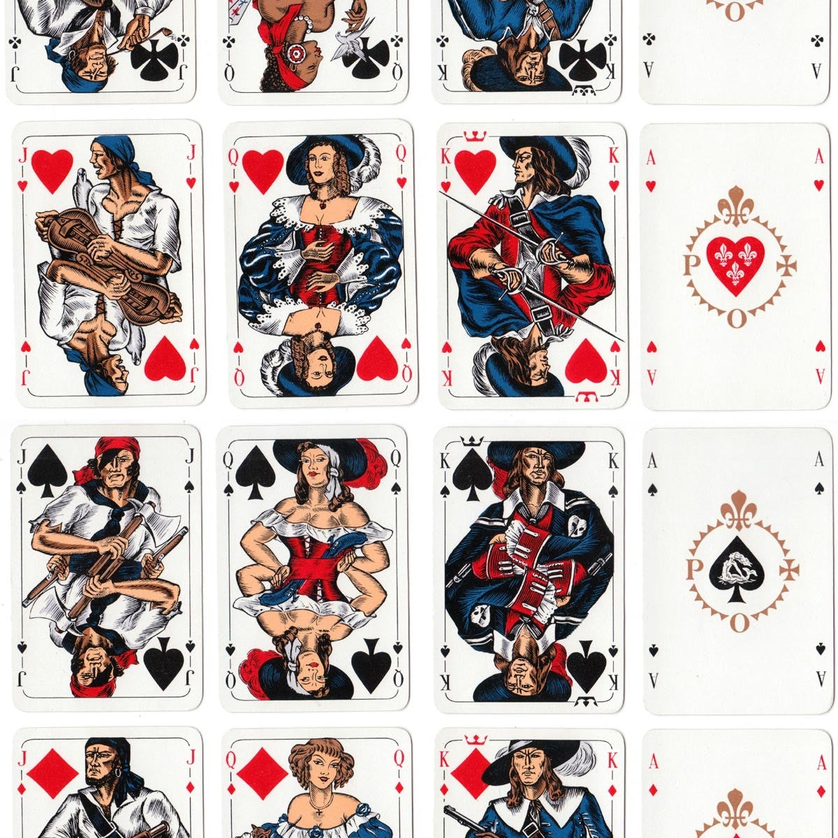 Cartes Corsaires et Flibustiers - Cartes à jouer - Rouge et Noir