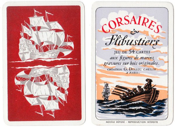 Cartes Corsaires et Flibustiers - Cartes à jouer - Rouge et Noir