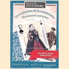 Cartes Costumes de la renaissance - Cartes à jouer - Rouge et Noir