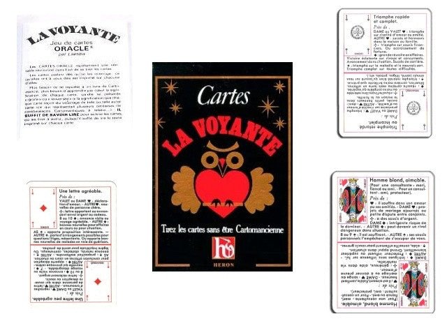 Cartes de divination La voyante - jeu divinatoire - Rouge et Noir