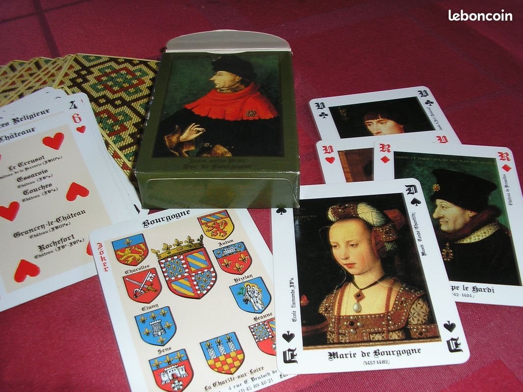 Cartes DUSSERRE - Jeu des Ducs de Bourgogne - Cartes à jouer - Rouge et Noir