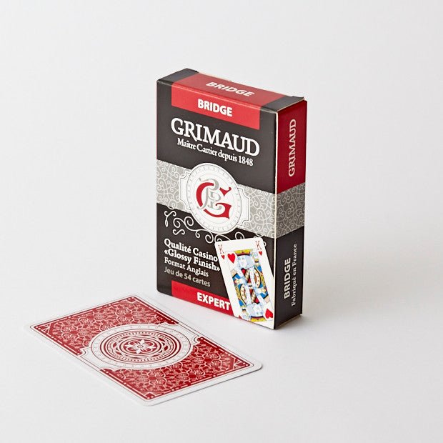 Cartes Grimaud Expert - 54 cartes - Cartes à jouer - Rouge et Noir