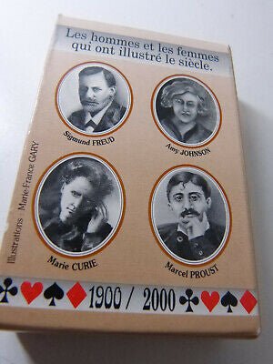 Cartes Les hommes et les femmes qui ont illustré le siècle (1900/2000) - Cartes à jouer - Rouge et Noir