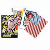 Cartes Lichtenstein / I love Liberty - 1982 - jeu de cartes illustrées - Rouge et Noir