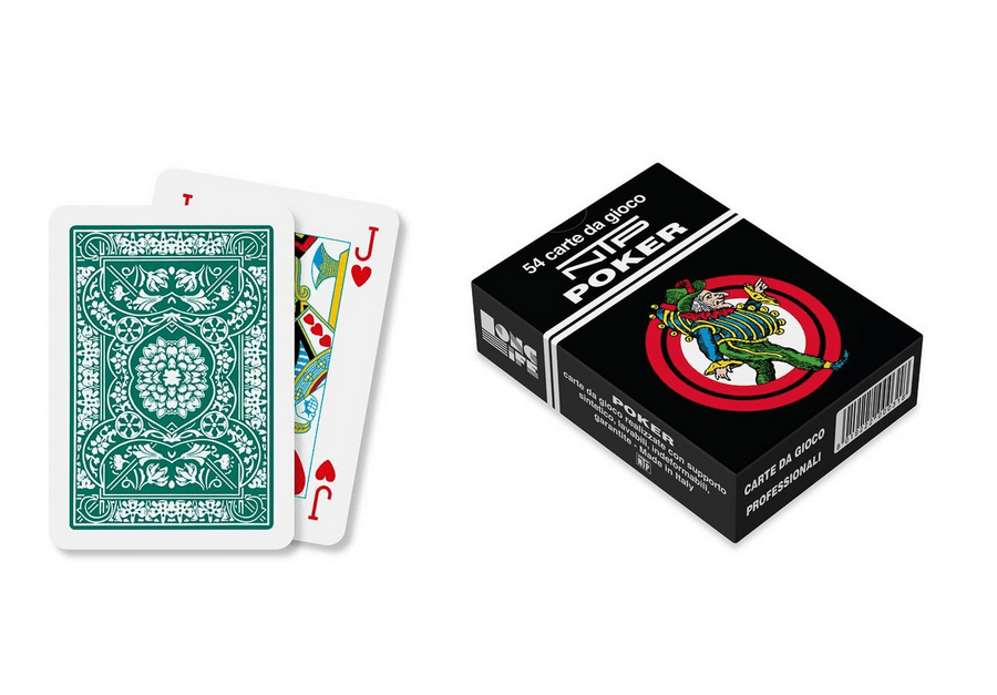 Cartes NTP Floreale - 100 % plastique - cartes de poker - Rouge et Noir