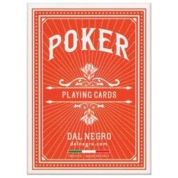 Cartes Poker 100% plastique - 4 index - Dal Negro - cartes de poker - Rouge et Noir