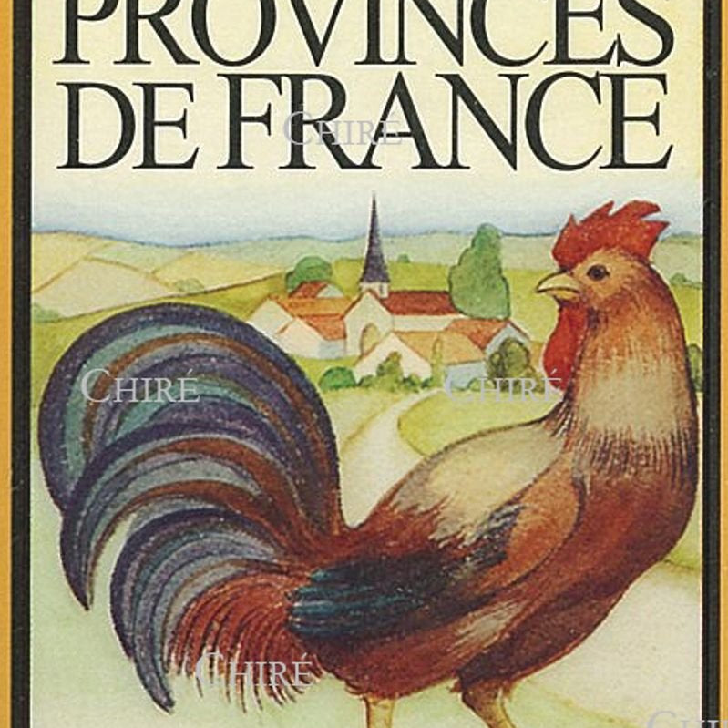 Cartes Provinces de France - jeu de cartes illustrées - Rouge et Noir