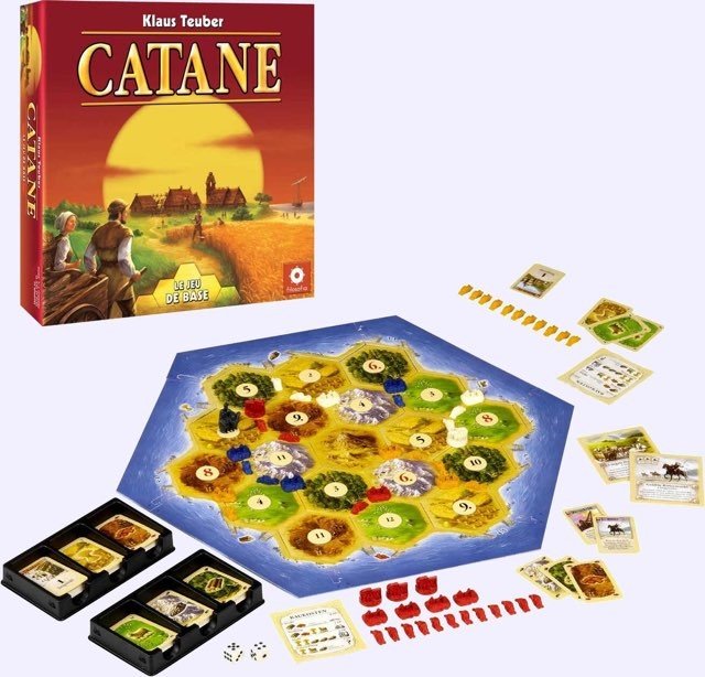 Catan - Jeu de base - Jeu de plateau de stratégie cadeau - 12a - Rouge et Noir