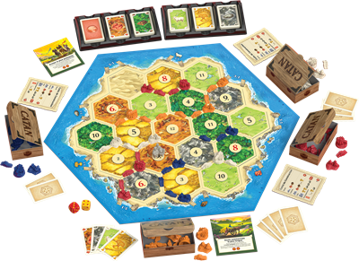 Catan - Jeu de base - Jeu de plateau de stratégie cadeau - 12a - Rouge et Noir