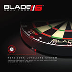 Cible fléchettes professionnelle - Winmau Blade 6 Dual Core - cible de fléchettes - Rouge et Noir