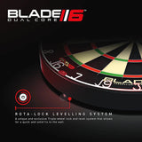 Cible fléchettes professionnelle - Winmau Blade 6 Dual Core - cible de fléchettes - Rouge et Noir