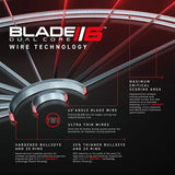 Cible fléchettes professionnelle - Winmau Blade 6 Dual Core - cible de fléchettes - Rouge et Noir