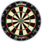 Cible fléchettes professionnelle - Winmau Blade 6 Dual Core - cible de fléchettes - Rouge et Noir