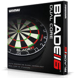 Cible fléchettes professionnelle - Winmau Blade 6 Dual Core - cible de fléchettes - Rouge et Noir