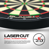 Cible fléchettes professionnelle - Winmau Blade 6 Triple Core - Officielle PDC - cible de fléchettes - Rouge et Noir