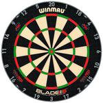 Cible fléchettes professionnelle - Winmau Blade 6 Triple Core - Officielle PDC - cible de fléchettes - Rouge et Noir
