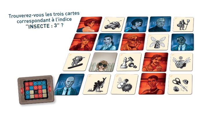 Codenames Images - Jeu de plateau de stratégie - Rouge et Noir