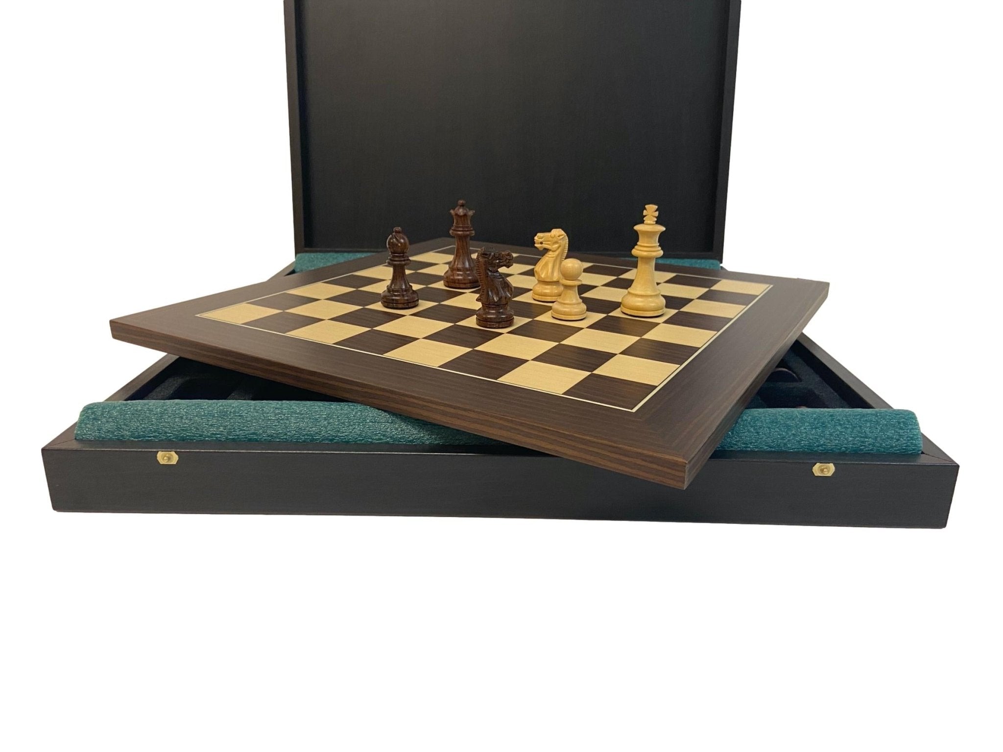 Coffre en bois pour ensemble d’échecs - Vide - jeu d'échecs accessoire d'échecs boite d'échecs - Rouge et Noir