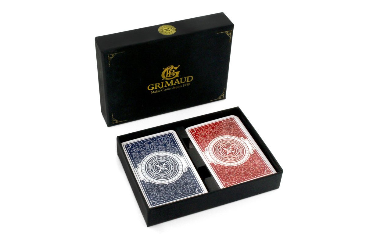 Coffret bridge Grimaud - Expert - jeu de cartes coffret de cartes bridge - Rouge et Noir