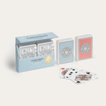 Coffret Bridge Grimaud - Nouvelle édition Luxe - Bleu dauphin / Rouge Corail - jeu de cartes coffret bridge à jouer coffret de cartes luxe - Rouge et Noir