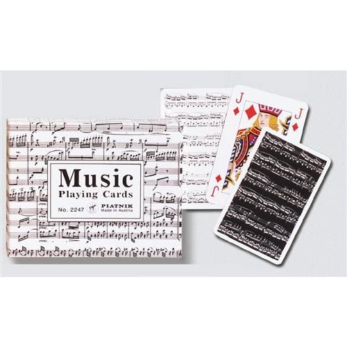 Coffret Bridge Music - jeu de cartes bridge cadeau sénior - Rouge et Noir