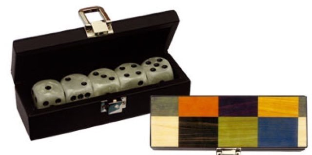 Coffret de dés - Yam's Arlequin - jeu de dés coffret de dés - Rouge et Noir