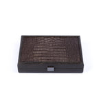 Coffret de Dominos en Wengé - jeu traditionnel jeu de dominos - Rouge et Noir