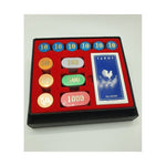 Coffret de tarot carton - 120 jetons - jeu de cartes de tarot coffret de cartes cadeau sénior - Rouge et Noir