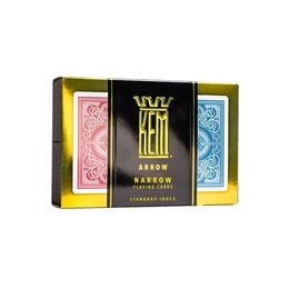 Coffret double Kem bridge - Arrow - jeu de cartes bridge - Rouge et Noir