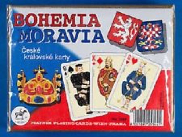 Coffret double Piatnik - Bohemia Moravia - jeu de cartes illustrées - Rouge et Noir