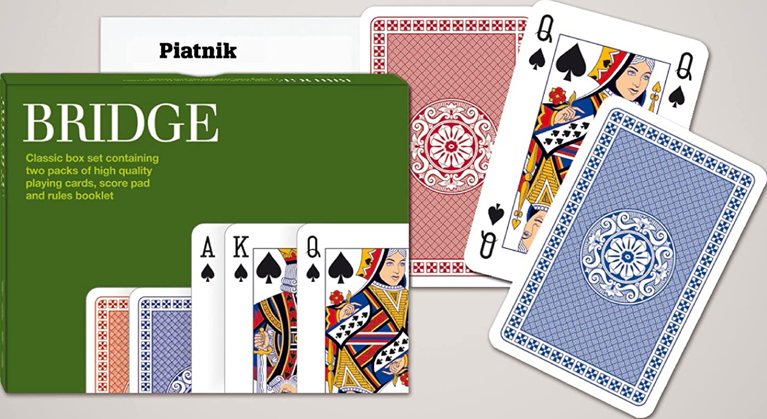 Coffret double Piatnik - Bridge - jeu de cartes bridge - Rouge et Noir