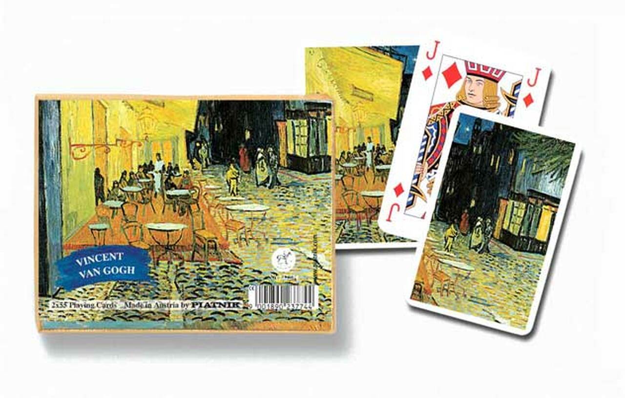 Coffret double Piatnik - Impressionist - Van Gogh - jeu de cartes bridge - Rouge et Noir