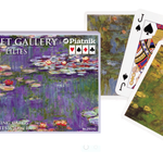Coffret double Piatnik - Nympheas - Monet - jeu de cartes bridge - Rouge et Noir