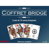 Coffret double Piatnik - Portraits français - jeu de cartes bridge - Rouge et Noir