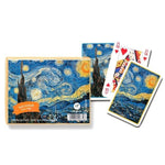 Coffret double Piatnik - Van Gogh Nuit Étoilée - jeu de cartes bridge - Rouge et Noir