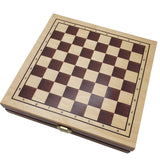 Coffret Echecs / Dames - CHAVET - Pièces en buis - jeu traditionnel jeu de dames ensemble échecs classique - Rouge et Noir