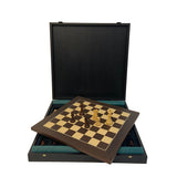 Coffret Makassar Deluxe - ensemble d'échecs classique - Rouge et Noir