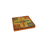 Coffret Multijeux 5 jeux (Échecs / Dames / Oie / Petits chevaux / Backgammon) - jeu traditionnel coffret multijeux jeu de dames dadas jeu de l'oie - Rouge et Noir