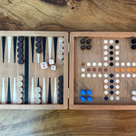 Coffret Multijeux - Ulbrich - Coffret multijeux jeu traditionnel dadas échecs backgammon en bois imprimé - Rouge et Noir