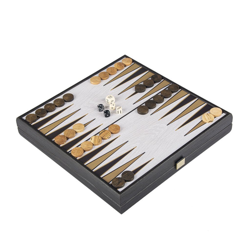 Coffret Multijeux Wengé - Coffret multijeux jeu traditionnel dadas échecs backgammon oies - Rouge et Noir